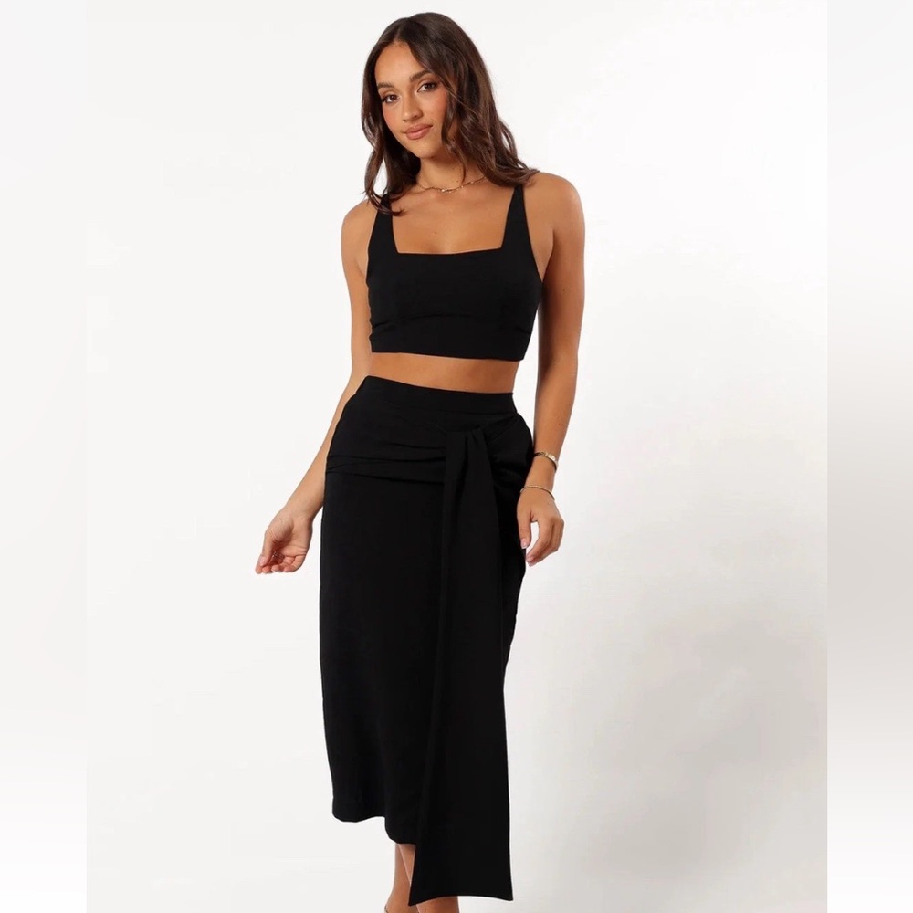 NWOT SNDYS. Black Zanita Skirt Set, Size XS